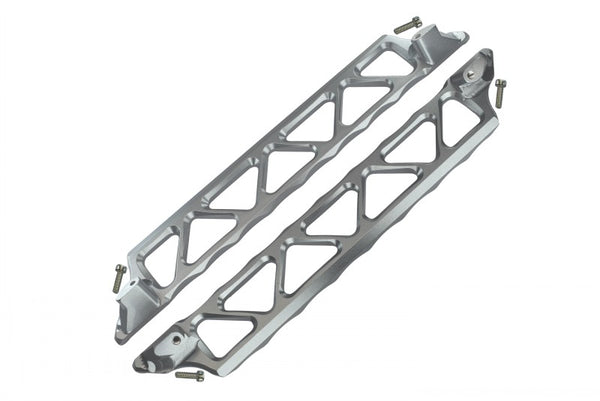 Aluminum Side Trail For Traxxas 1:5 X Maxx 6S / X Maxx 8S / XRT 8S Monster Truck Upgrades - 2Pc Set Silver