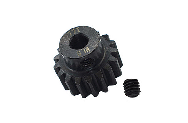 Steel Motor Gear (17T) For Traxxas 1:5 X Maxx 6S / X Maxx 8S / XRT 8S Monster Truck Upgrades - 1Pc Black