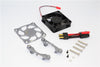 Traxxas X-Maxx 4X4 Aluminum Motor Heatsink With Cooling Fan - 1 Set Gray Silver