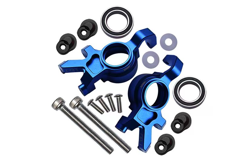 Aluminum Front Oversized Knuckle Arm For Traxxas X Maxx 4X4 (For X Maxx 6S / 8S) - 16Pc Set Blue