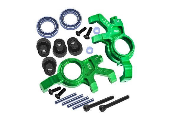 Aluminum 7075 Front Oversized Steering Blocks for Traxxas 1:5 X Maxx 6S / X Maxx 8S / XRT 8S Monster Truck - Green