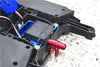Traxxas X Maxx 4X4 Aluminum Servo Mount + Stainless Steel Tie Rod + 25T Aluminum Servo Horn (For X Maxx 6S / 8S) - 16Pc Set Blue