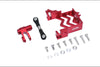 Traxxas X Maxx 4X4 Aluminum Servo Mount + Stainless Steel Tie Rod + 25T Aluminum Servo Horn (For X Maxx 6S / 8S) - 16Pc Set Red