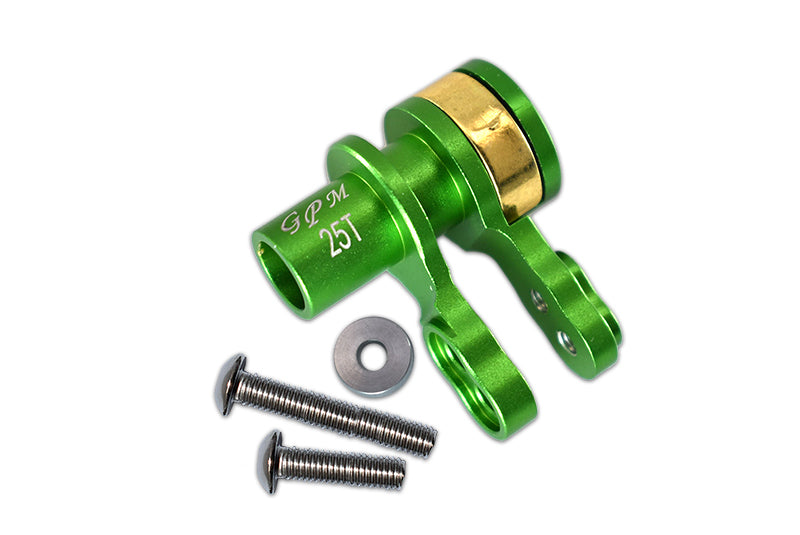 Traxxas X-Maxx 4X4 Aluminum 25T Servo Horn With Built-In Spring - 1 Set Green