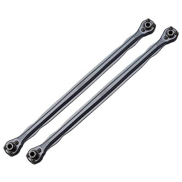 Aluminium 6061-T6 Front Steering Rod For 1/5 Traxxas X Maxx 8S (WideMAXX) - 2Pc Set Gray Silver