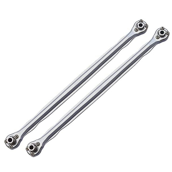 Aluminium 6061-T6 Front Steering Rod For 1/5 Traxxas X Maxx 8S (WideMAXX) - 2Pc Set Silver