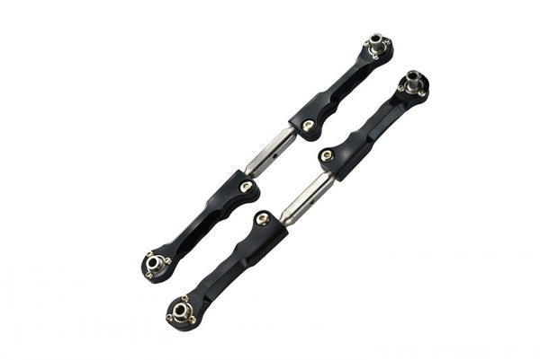 Traxxas X-Maxx 4X4 Spring Steel Front Steering Rod With Aluminum Ends - 1Pr Black
