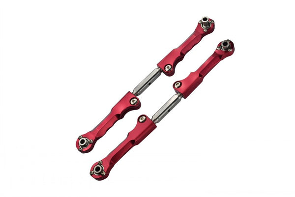Traxxas X-Maxx 4X4 Spring Steel Front Steering Rod With Aluminum Ends - 1Pr Red
