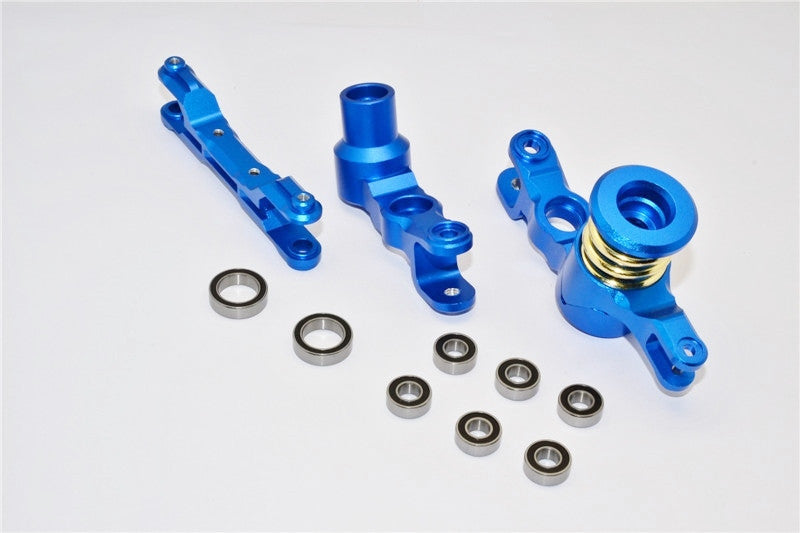 Traxxas X-Maxx 4X4 Aluminum Steering Assembly - 1 Set Blue