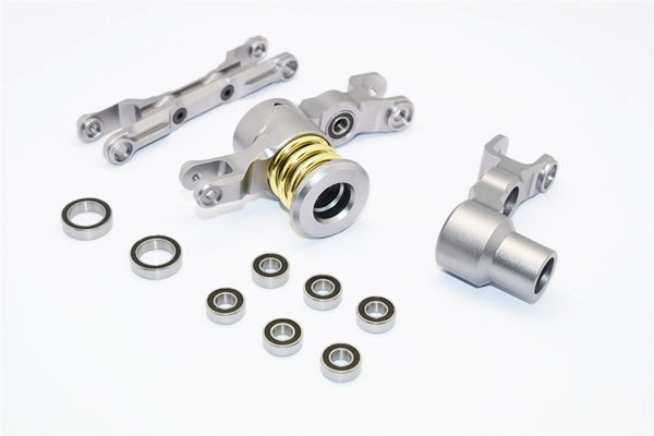 Traxxas X-Maxx 4X4 Aluminum Steering Assembly - 1 Set Gray Silver