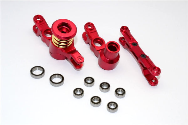 Traxxas X-Maxx 4X4 Aluminum Steering Assembly - 1 Set Red