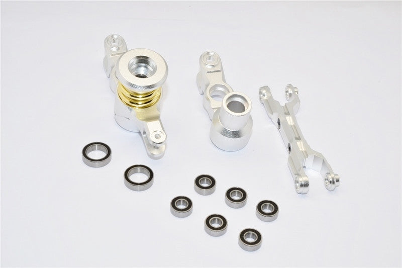 Traxxas X-Maxx 4X4 Aluminum Steering Assembly - 1 Set Silver