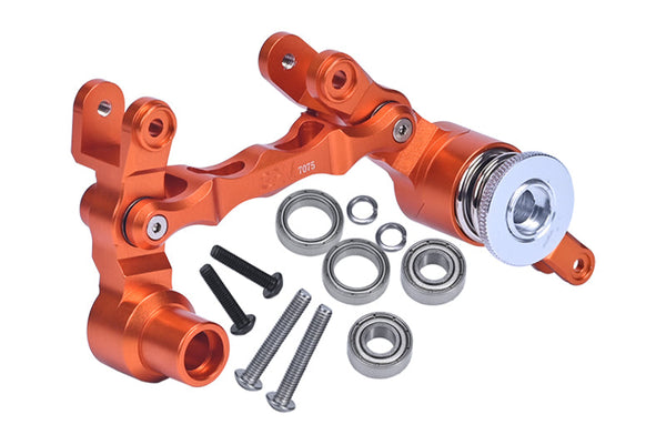 Aluminum 7075 Steering Assembly For 1:5 Traxxas X Maxx 6S / X-Maxx 8S 4WD Brushless Monster Truck Upgrade Parts - Orange
