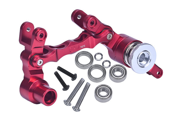 Aluminum 7075 Steering Assembly For 1:5 Traxxas X Maxx 6S / X-Maxx 8S 4WD Brushless Monster Truck Upgrade Parts - Red