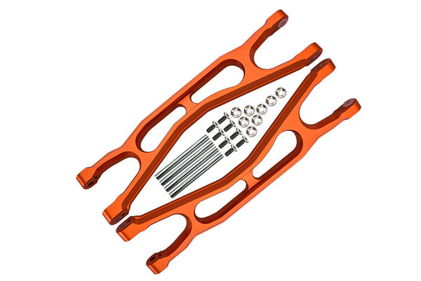 Aluminium 6061-T6 Front Or Rear Extended Upper Arms For 1/5 Traxxas X Maxx 8S With WideMAXX #7895 Kit - 22Pc Set Orange