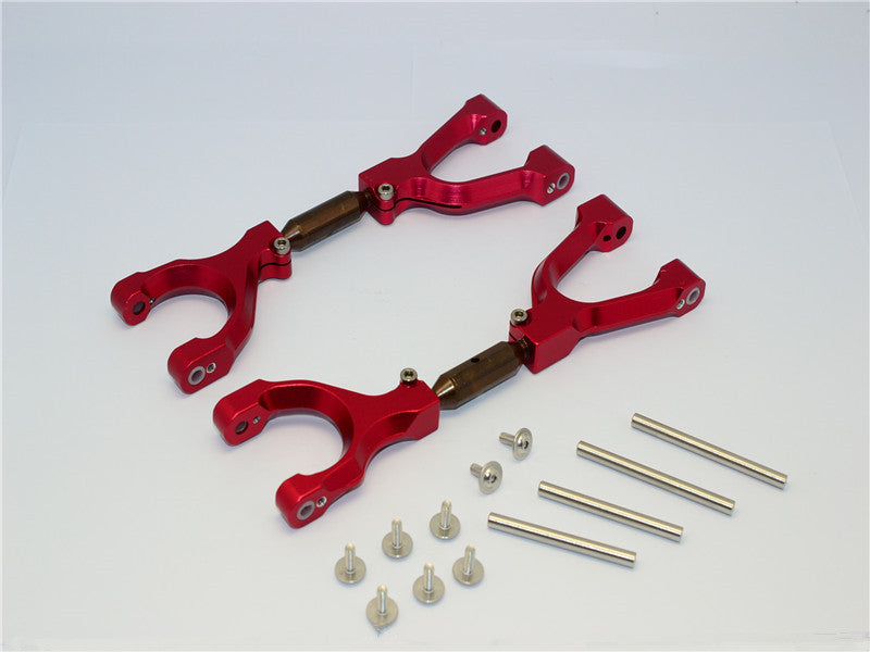 Traxxas X-Maxx 4X4 Spring Steel+Aluminum Front/Rear Adjustable Upper Arms - 1Pr Set Red