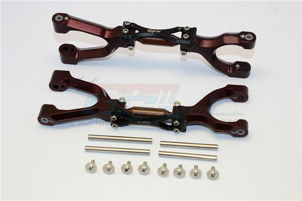 Traxxas X-Maxx 4X4 Spring Steel + Aluminum Supporting Mount With Front / Rear Upper Arms - 1Pr Set Brown+Black