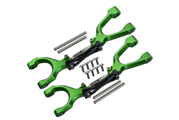 Spring Steel + Aluminum Supporting Mount with Front Or Rear Upper Arms For 1:5 Traxxas X Maxx 6S / 8S - 1Pr Set Green