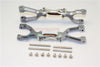 Traxxas X-Maxx 4X4 Spring Steel + Aluminum Supporting Mount With Front / Rear Upper Arms - 1Pr Set Gray+Silver