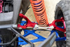 Traxxas X-Maxx 4X4 Spring Steel + Aluminum Supporting Mount With Front / Rear Upper Arms - 1Pr Set Red+Silver