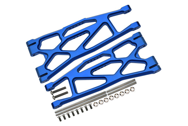 Aluminium 6061-T6 Front Or Rear Extended Lower Arms For 1/5 Traxxas X Maxx 8S With WideMAXX #7895 Kit - 24Pc Set Blue