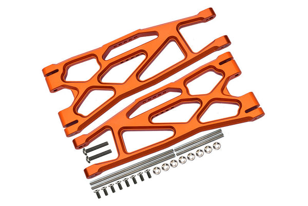 Aluminium 6061-T6 Front Or Rear Extended Lower Arms For 1/5 Traxxas X Maxx 8S With WideMAXX #7895 Kit - 24Pc Set Orange