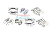 Traxxas X-Maxx 4X4 Aluminum Front & Rear Upper + Lower Arms + Front C Hubs + Front Kncukle Arms Set - 92Pc Set Gray Silver