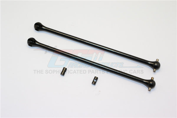 Steel#45 Shaft For GPM# TXM12160S Front/Rear CVD Drive Shaft For Traxxas X-Maxx - 1Pr Black