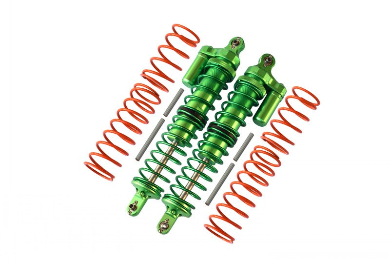 Aluminum Front Or Rear Adjustable Spring Shocks For 1:5 Traxxas X Maxx 6S / X Maxx 8S Monster Truck - 1Pr Green