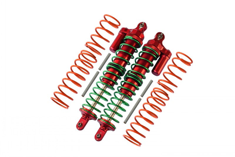 Traxxas X-Maxx 4X4 Aluminum Front/Rear Adjustable Spring Shocks - 1Pr Red