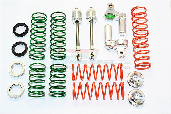 Traxxas X-Maxx 4X4 Aluminum Front/Rear L-Shape Damper Components - 1 Set Silver