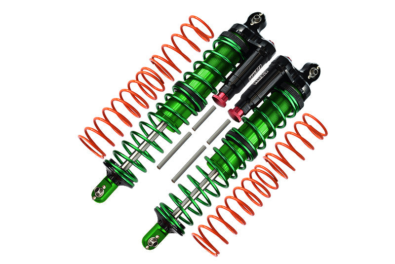 Aluminum 6061-T6 Front Or Rear L-Shape Piggy Back (Built-In Piston Spring) Adjustable Spring Dampers For 1:5 Traxxas X Maxx 6S / X Maxx 8S Monster Truck Upgrades - Green