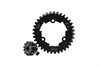 Medium Carbon Steel Motor Gear 12T With 35T Spur Gear For 1:5 Traxxas X Maxx 8S / X Maxx 8S - 3Pc Set Black