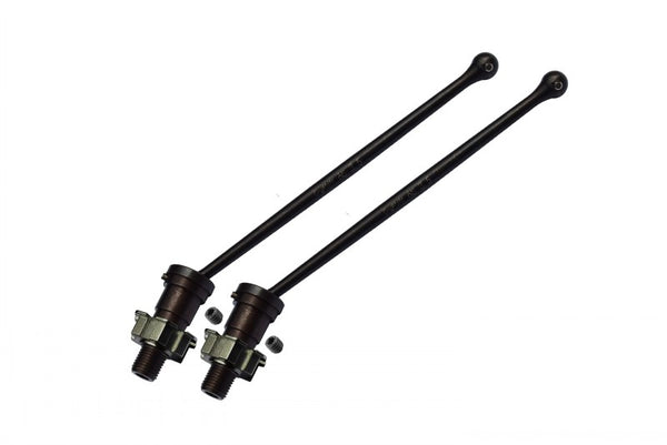 Harden Steel #45 Front Or Rear CVD Drive Shaft With Aluminum Hex For Traxxas X-Maxx 6S - 1Pr Set Gray Silver