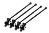 Harden Steel #45 Front And Rear CVD Drive Shaft With Aluminum Hex For Traxxas X-Maxx 6S - 2Prs Set Black