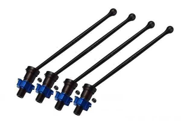 Harden Steel #45 Front And Rear CVD Drive Shaft With Aluminum Hex For Traxxas X-Maxx 6S - 2Prs Set Blue