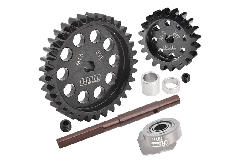 40Cr Carbon Steel M1.5 Spur Gear 33T + Motor Gear 20T For 1:5 Traxxas X Maxx 6S / X Maxx 8S / XRT 8S Monster Truck 