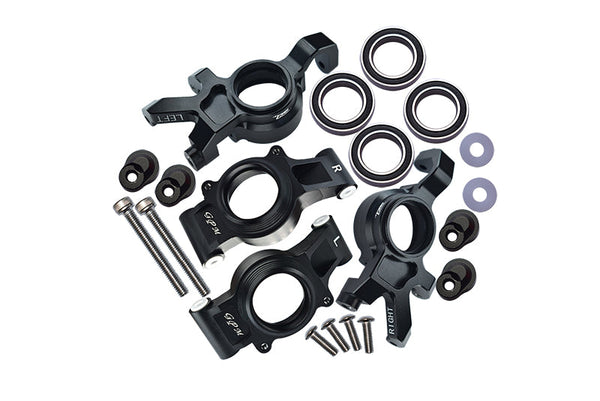 Aluminum Front & Rear Oversized Knuckle Arms For 1:5 Traxxas X Maxx 4X4 (For X Maxx 6S / 8S) - 20Pc Set Black