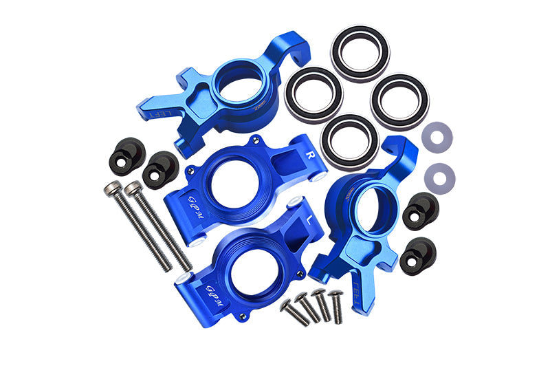 Aluminum Front & Rear Oversized Knuckle Arms For 1:5 Traxxas X Maxx 4X4 (For X Maxx 6S / 8S) - 20Pc Set Blue