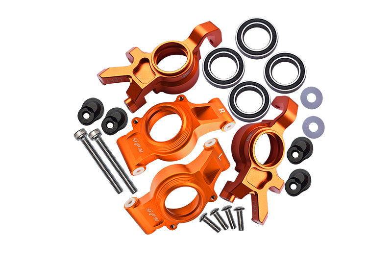 Aluminum Front & Rear Oversized Knuckle Arms For 1:5 Traxxas X Maxx 4X4 (For X Maxx 6S / 8S) - 20Pc Set Orange