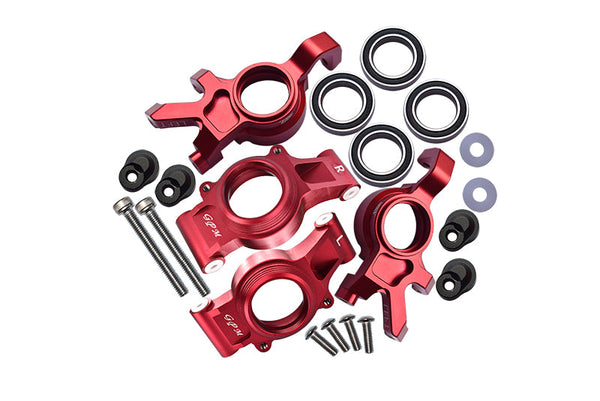 Aluminum Front & Rear Oversized Knuckle Arms For 1:5 Traxxas X Maxx 4X4 (For X Maxx 6S / 8S) - 20Pc Set Red