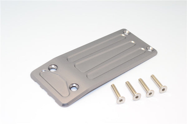 Traxxas X-Maxx 4X4 Aluminum Front Skid Plate - 1Pc Set Gray Silver