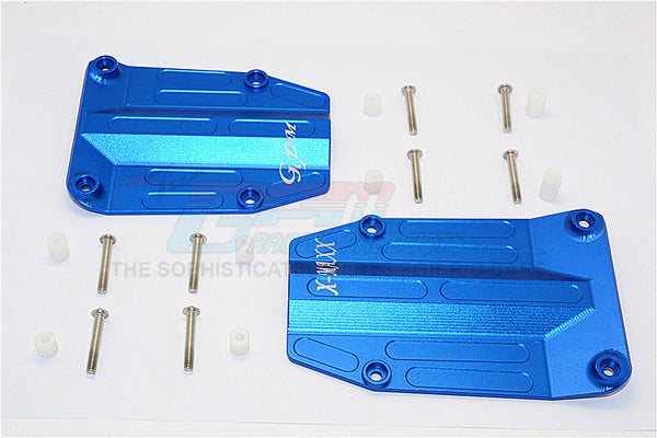 Traxxas X-Maxx 4X4 Aluminum Centre Skid Plate - 2Pcs Set Blue