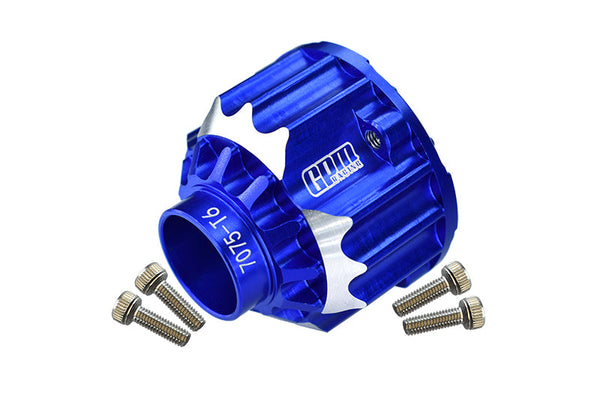 Aluminum 7075-T6 Front Or Rear Differential Case For 1:5 Traxxas X Maxx 8S / X Maxx 6S - 5Pc Set Blue