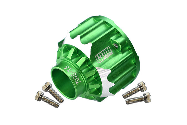 Aluminum 7075-T6 Front Or Rear Differential Case For 1:5 Traxxas X Maxx 8S / X Maxx 6S - 5Pc Set Green