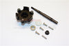 Traxxas X-Maxx 4X4 Upgrade Part Aluminum Trasmission Cush Drive Housing With Drive Input Shaft - 10Pcs Set Black