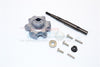 Traxxas X-Maxx 4X4 Upgrade Part Aluminum Trasmission Cush Drive Housing With Drive Input Shaft - 10Pcs Set Gray Silver