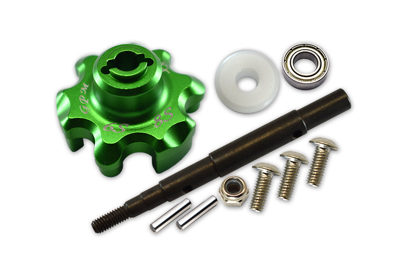 Traxxas X-Maxx 4X4 Upgrade Part Aluminum Trasmission Cush Drive Housing With Drive Input Shaft - 10Pcs Set Green