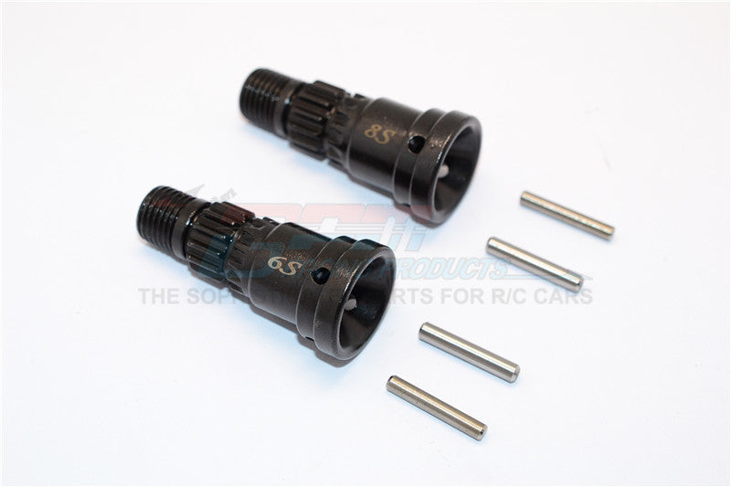 Steel #45 CVD Joints For Front Or Rear For Traxxas X-Maxx 6S / X-Maxx 8S - 1Pr Set Black
