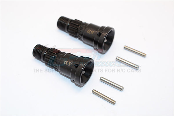 Steel #45 CVD Joints For Front Or Rear For Traxxas X-Maxx 6S / X-Maxx 8S - 1Pr Set Black